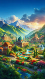 “The Gardens of Eternal Spring – 4 Fantasy Landscape Artworks Collection”