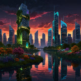 Leonardo_Lightning_XL_A_futuristic_cityscape_blending_nature_a_0