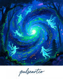 Ethereal Cosmic Portal, Limited Edition Abstract Print, Talismanic Biophilic Decor, PulseArtCo Luxury Signature