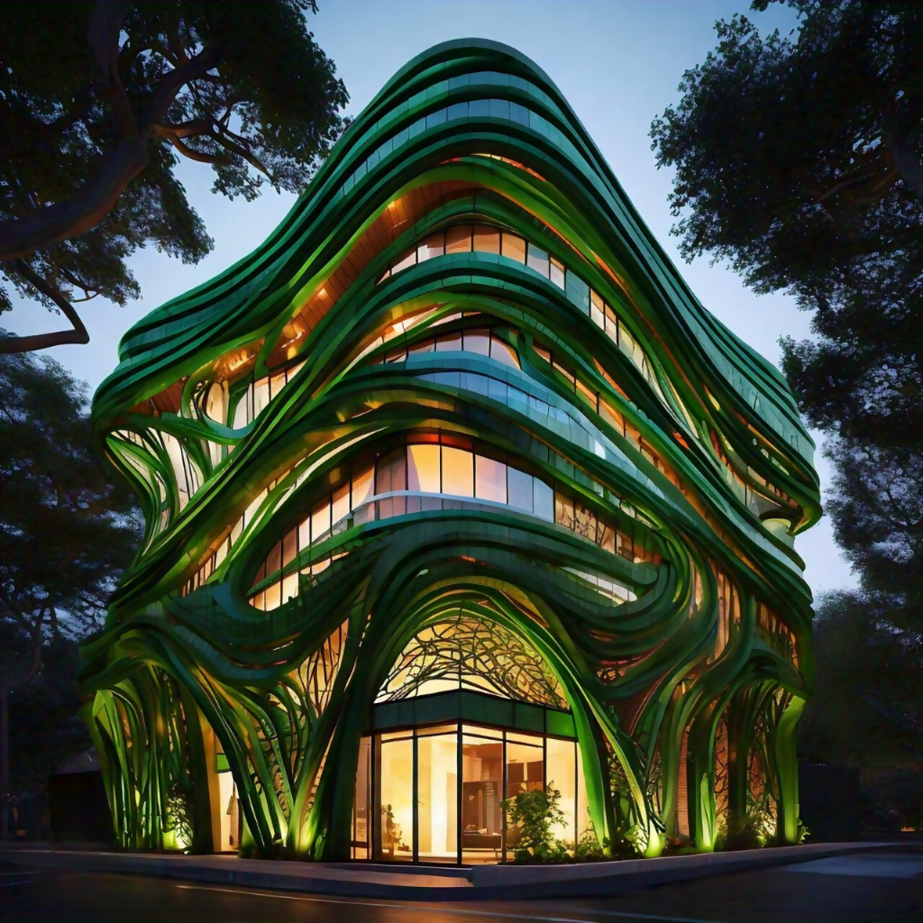 Abstract Architectural building