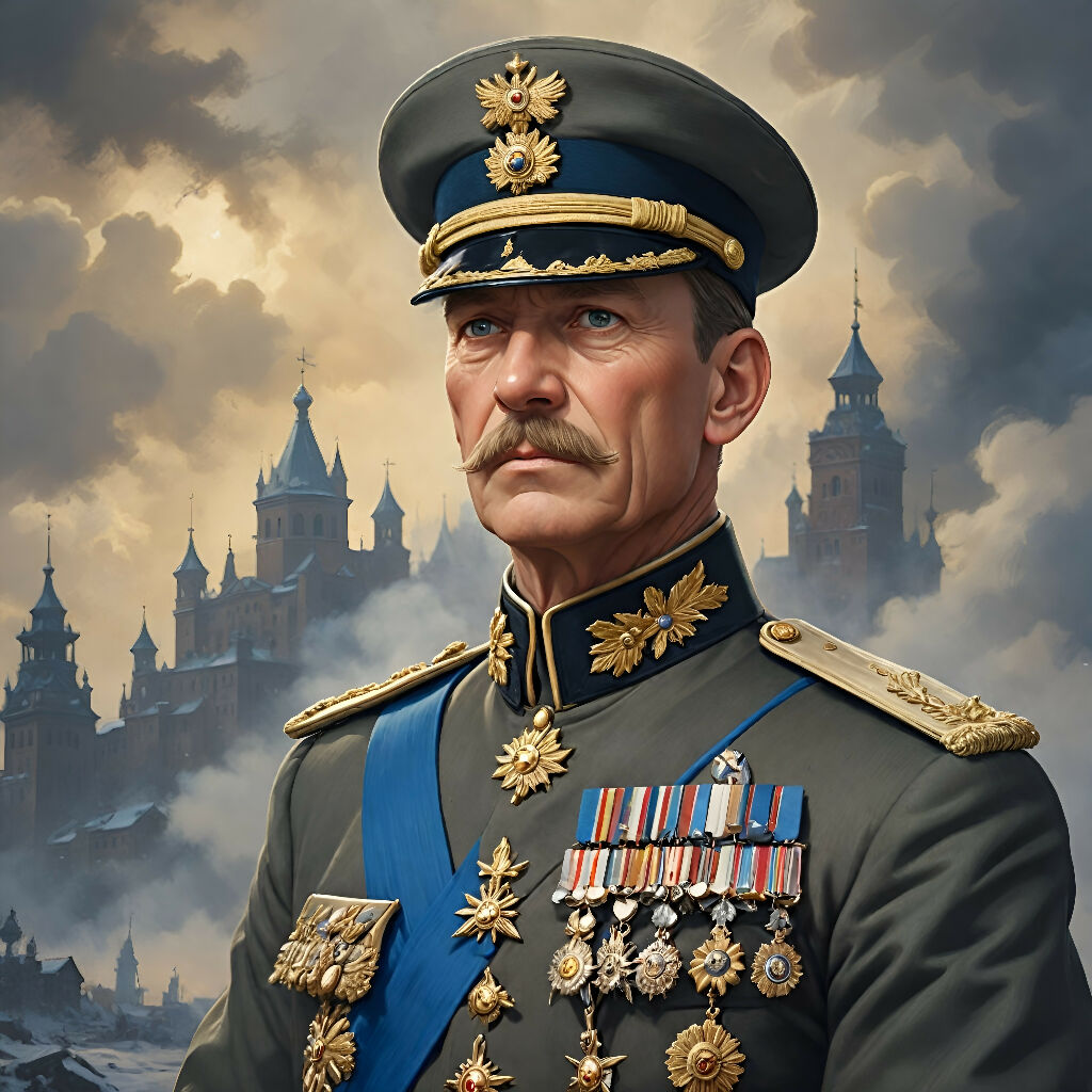 Decorated General Portrait | Military Leadership Art | Historical D...
