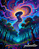 Ethereal Cosmic Portal, Limited Edition Abstract Print, Talismanic Biophilic Decor, PulseArtCo Luxury Signature