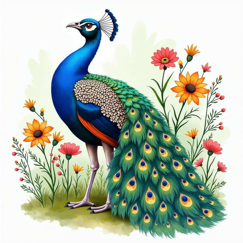 Colorful Peacock Garden