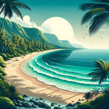 Coastal cliffs stand tall against the crashing waves