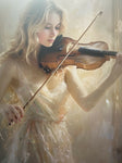 Young woman playing violin