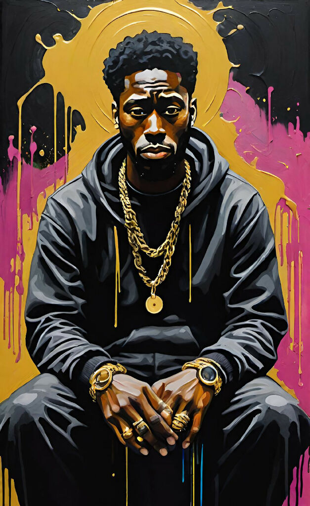 Rapper with gold chains