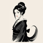 AlbedoBase_XL_high_quality_logo_style_Yabusame_black_sumie_sil_2