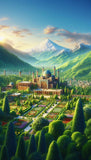 “The Gardens of Eternal Spring – 4 Fantasy Landscape Artworks Collection”
