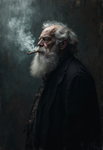 Old Man Smoking