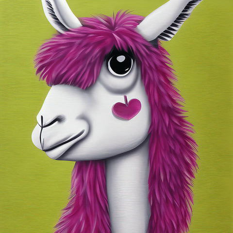 Cute white llama 3d illustration copy