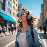 Street walk with music.
