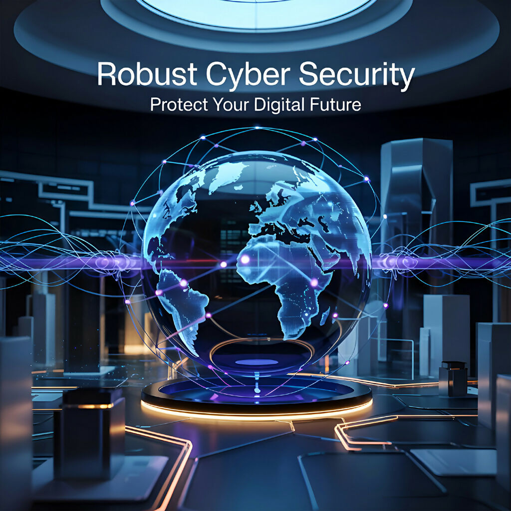 Advanced Cyber Security AI Art - High-Tech Digital Protection