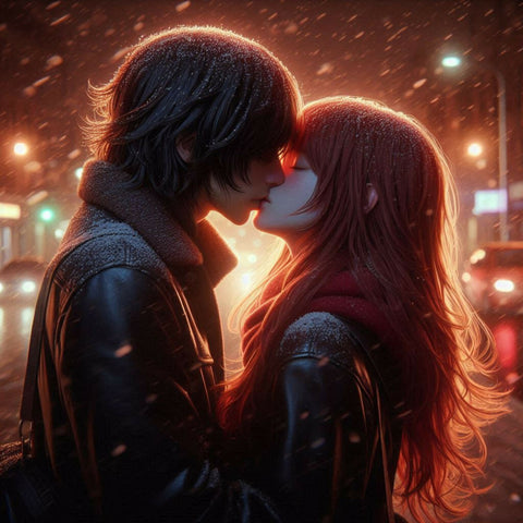 Lovers in Snowfall