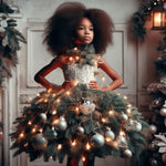 Girl with a Christmas tree dress copy