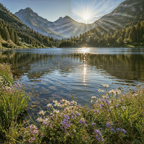 Morning Serenity at the Mountain Lake