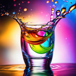 Splashes in a colorful glass copy