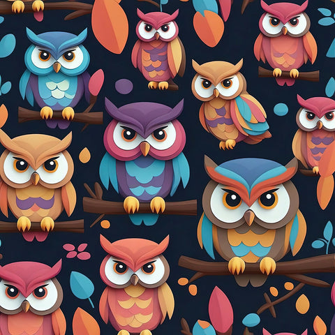 Owls pattern illustration copy