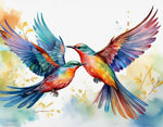 Watercolor birds