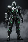 “Neon Sentinel: Futuristic Armored Warrior”