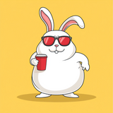 Cool Bunny – Sip Happens_PNG