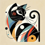 Abstract Black Cat