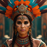 Beautiful Aztec woman portrait