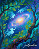 Ethereal Cosmic Portal, Limited Edition Abstract Print, Talismanic Biophilic Decor, PulseArtCo Luxury Signature