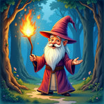 Whimsical Wizard in a Magical Forest