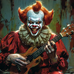 Pennywise playing a Ukulele