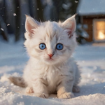 Kitten in the Snow