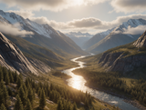Cinematic river land scape2
