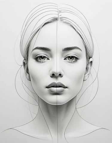 Minimalism Women Face Drawing