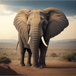 Elephant in desert