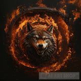 A 3D Wolf Logo Design In Golden Color Ai Artwork