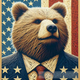 A Bear Made By Straw Ai Painting