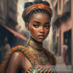 A Beautiful African Girl. Portrait Ai Art