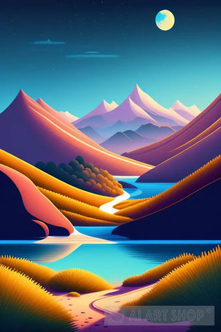 A beautiful landscape illustration