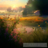 A Beautiful Late Summer At Sunrise 1 Nature Ai Art