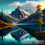 A Beautiful Mountain Lake 1 Nature Ai Art