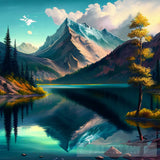 A Beautiful Mountain Lake 3 Nature Ai Art