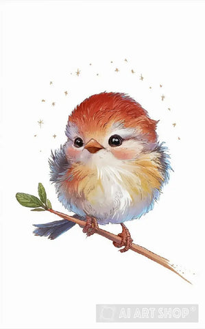 A Beautiful Tiny Bird Stands On A Branch Animal Ai Art