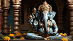 A Blue Ganesha Ai Artwork