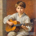 A Boy Playing The Guitar Ai Painting