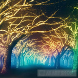 A Captivating Scene Of Trees That Appear To Be Alive With Twinkling Lights And Vibrant 19 Nature Ai