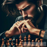 A Chess Player Extremely Focused On His Game Ai Painting