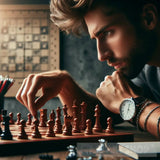 A Chess Player Extremely Focused On His Game Ai Painting