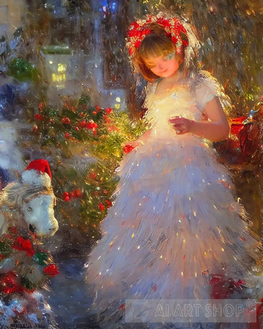 A Christmas Angel Impressionism Ai Art