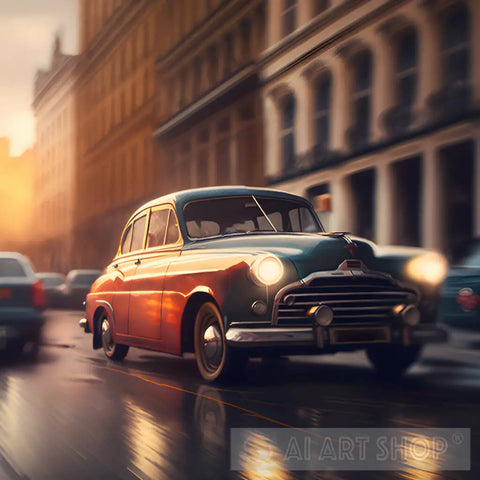 A Classic Ambassador Car Ai Artwork