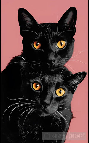 A Close-Up Cats Portrait Animal Ai Art