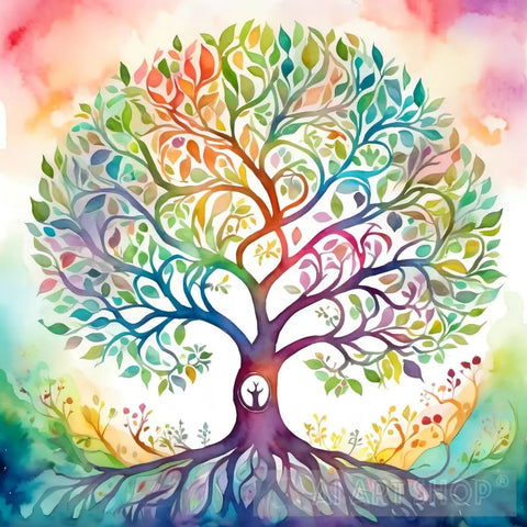 A Colorful And Magical Tree Of Life Ai Artwork